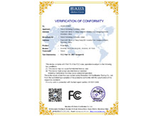 FCC Certificate