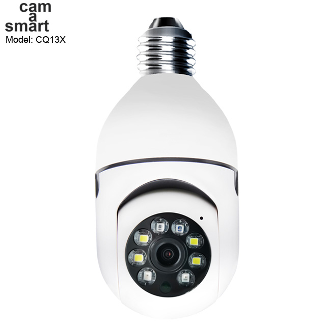 E27 Bulb Socket PTZ Wifi IP Camera CQ13